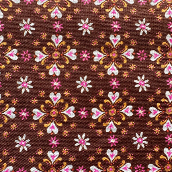 Close up of Scale of Fine Folk Folk Foulard cotton fabric by Helen Black, style FOLK1121
