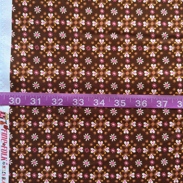 Scale of Fine Folk Folk Foulard cotton fabric by Helen Black, style FOLK1121