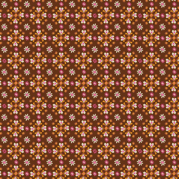 Sock photo of Fine Folk Folk Foulard cotton fabric by Helen Black, style FOLK1121