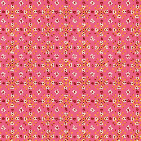Stock photo of Fine Folk Folk Foulard cotton fabric by Helen Black, style FOLK1120