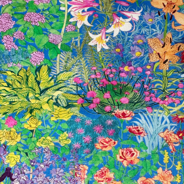 Close-up of Anna's Haven print detail by Liberty Fabrics in Multi Bright