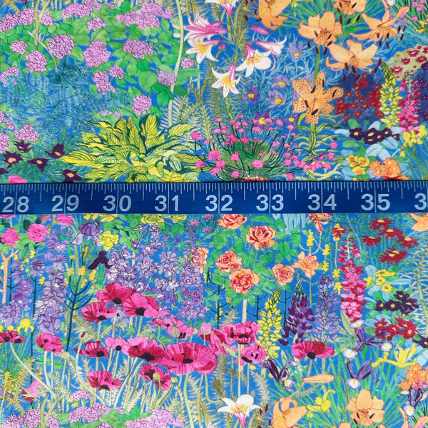 Anna's Haven Tana Lawn fabric by Liberty Fabrics shown with scale reference