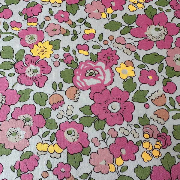 Betsy Tana Lawn Fabric by Liberty Fabrics in Pink Light Neon