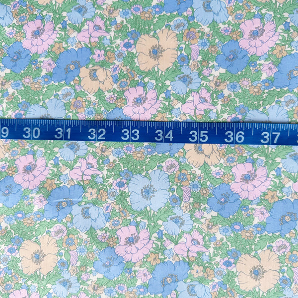 Meadow Song Tana Lawn fabric by Liberty Fabrics shown with scale reference