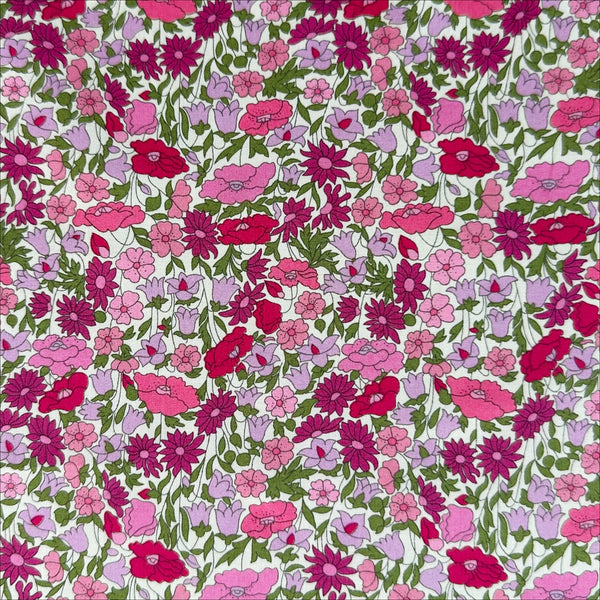Poppy Forest Tana Lawn Fabric by Liberty Fabrics in Pink, full view