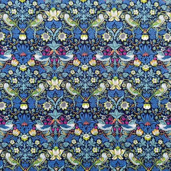 Strawberry Thief Tana Lawn Fabric by Liberty Fabrics in Multi Bright, full view