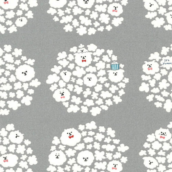 Popcorn Dogs cotton Oxford fabric by Cotton Kobayashi