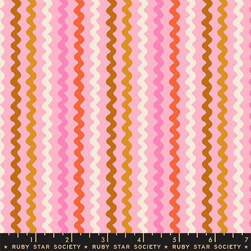 Ric Rac fabric by Ruby Star Society shown with scale reference