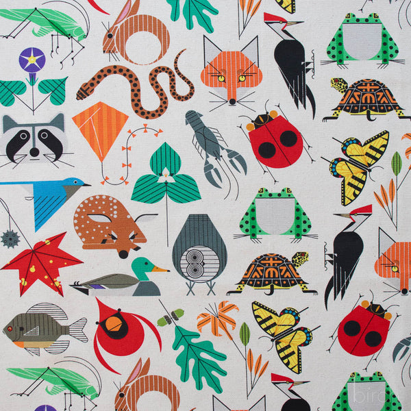 Space for All Species canvas fabric by Charley Harper for Birch Fabrics
