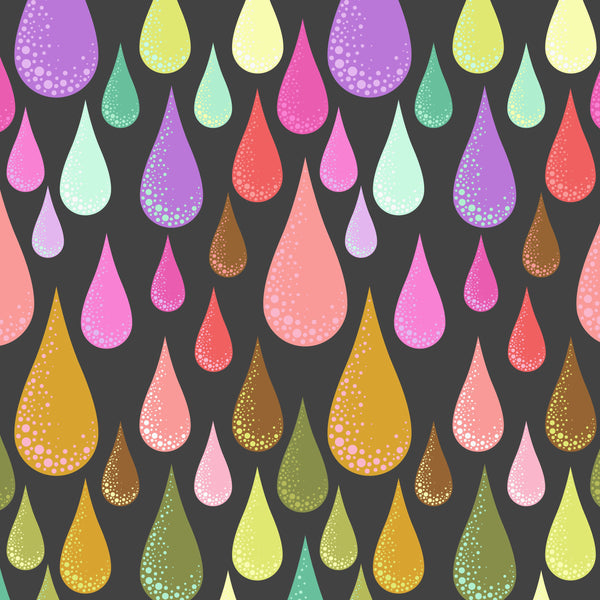 Dew Drops in Licorice by Tula Pink, Prince Charming Déjà Vu collection