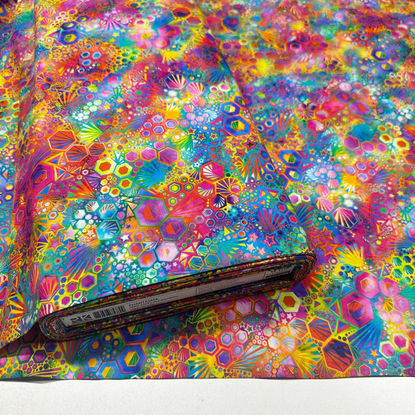 Phantasma Rainbow Cotton Fabric, Robert Kaufman SRKD-22693-263 RAINBOW