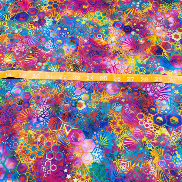 Phantasma Rainbow Cotton Fabric, Robert Kaufman SRKD-22693-263 RAINBOW