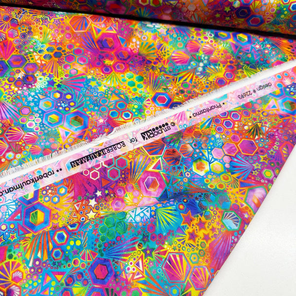 Phantasma Rainbow Cotton Fabric, Robert Kaufman SRKD-22693-263 RAINBOW