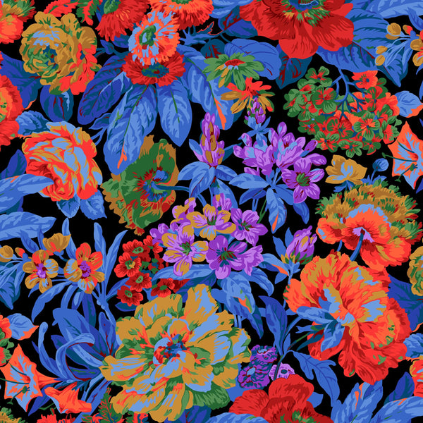 Voluptuous in Dark cotton fabric by Philip Jacobs for Kaffe Fassett Collective FreeSpirit Fabrics.