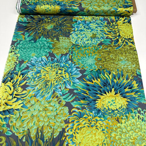 Kaffe Fassett Philip Jacobs Japanese Chrysanthemum Forest Cotton Fabric Free Spirit