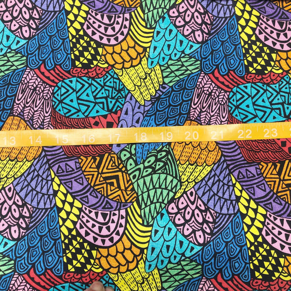 Summer Birds Fantastic Feathers By Mulga for Free Spirit Cotton Fabric