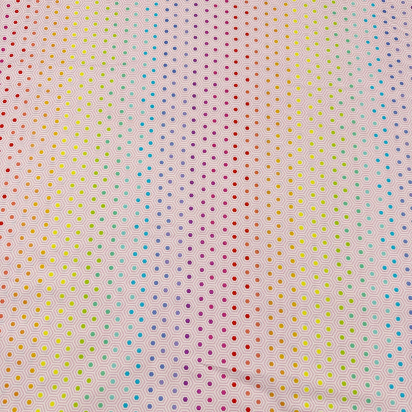 Tula Pink for Free Spirit True Colors Hexy Rainbow Shell Cotton Fabric