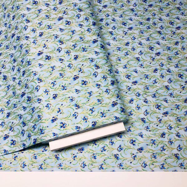 Robert Kaufman Peacock Garden Iris Flowers #20670 Cotton Fabric