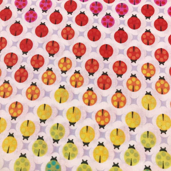 Tiny Beasts Painted Ladies Rainbow Ladybugs Tula Pink for Free Spirit Cotton Fabric