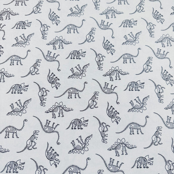 Robert Kaufman On The Lighter Side Dinosaur Bones Skeletons Cotton Fabric