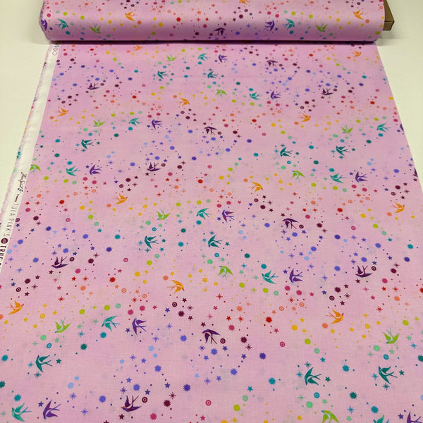 Tula's True Colors Tula Pink Fairy Dust Lavender Cotton Fabric, Free Spirit Fabric