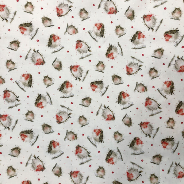 Petite Warm Wishes Little Birdies Cotton Fabric Maywood Studio