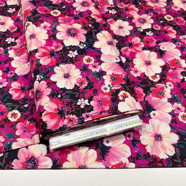 Wild Blue Vanessa Lillrose & Linda Fitch for Robert Kaufman Cotton Fabric WELD 20244-109 Magenta