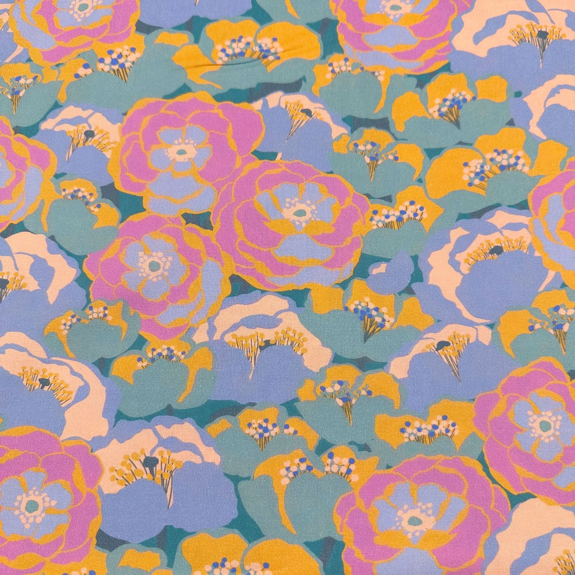 Wishwell Florista Cotton Fabric Vanessa Lillrose Linda Fitch for Robert Kaufman WELD-21512-286 WILD