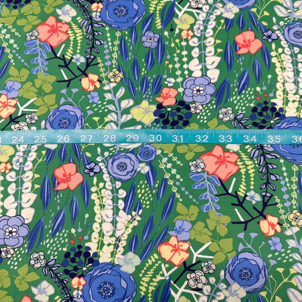Margot Floral Print Cotton Fabric Amy Reber for Clothworks