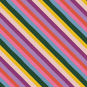 Paintbrush Studio Garden Party Rainbow Stripe 22095 Cotton Fabric