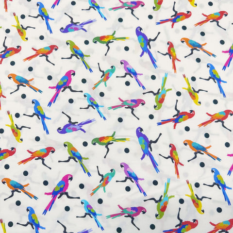 Colorful Parrots Multi Cotton Fabric Jason Yenter for In the Beginning