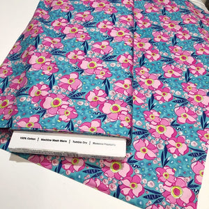 Josie Jean Floral Print Cotton Fabric by Clothworks