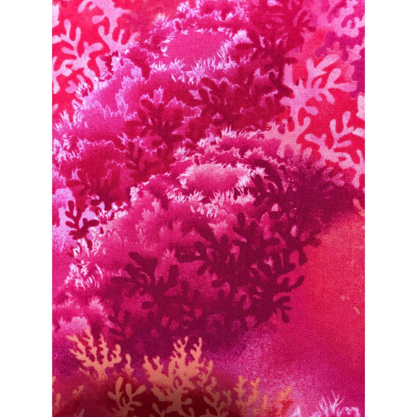 Sea World Pink Coral Cotton Fabric by Studio E