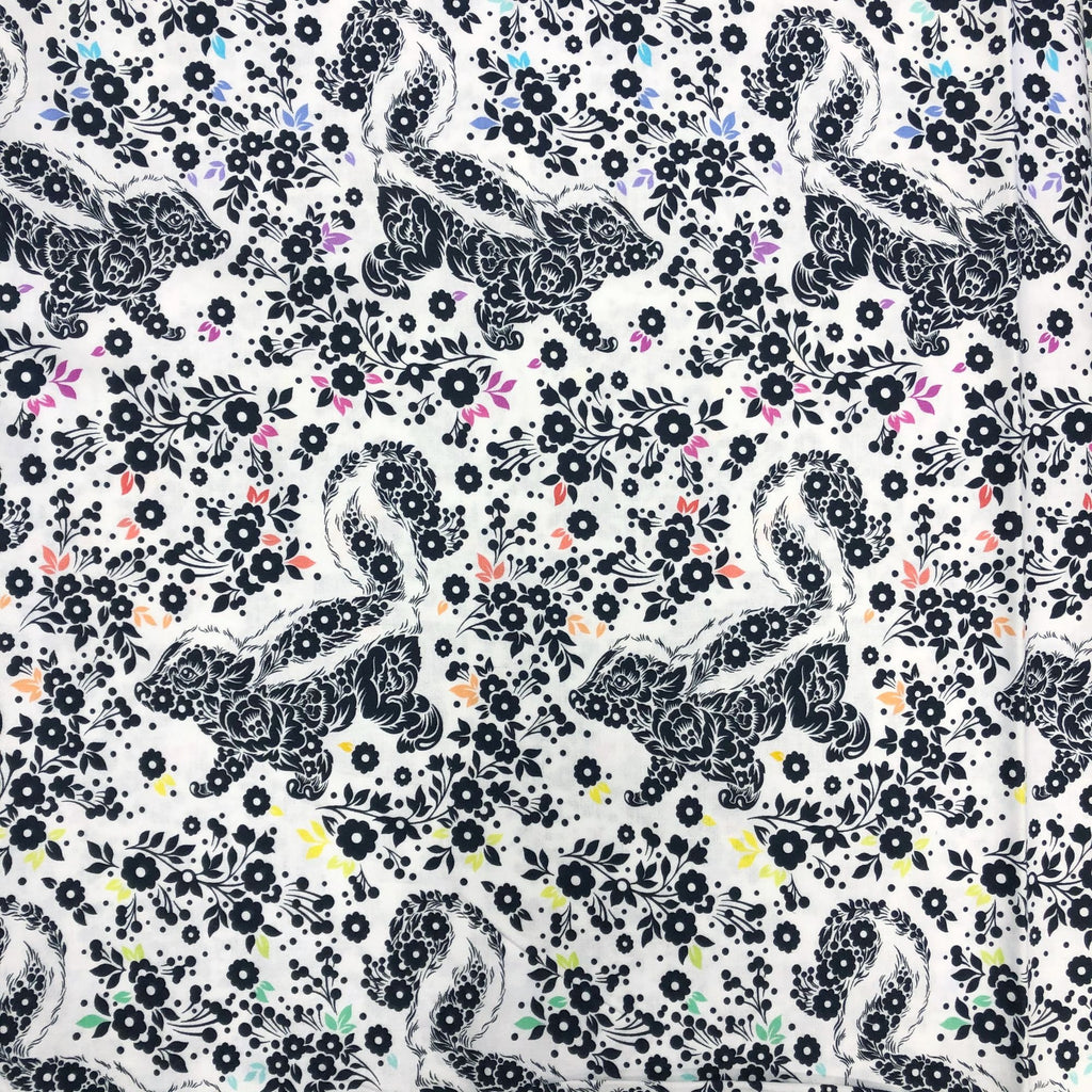 Tula Pink for Free Spirit Linework Lil Stinker Skunks Cotton Fabric ...