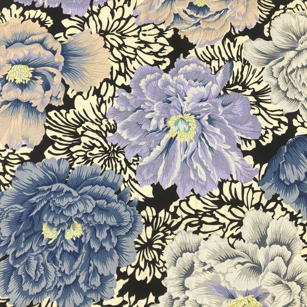 Philip Jacobs Kaffe Fassett Collective for Free Spirit Brocade Peony Grey Cotton Fabric