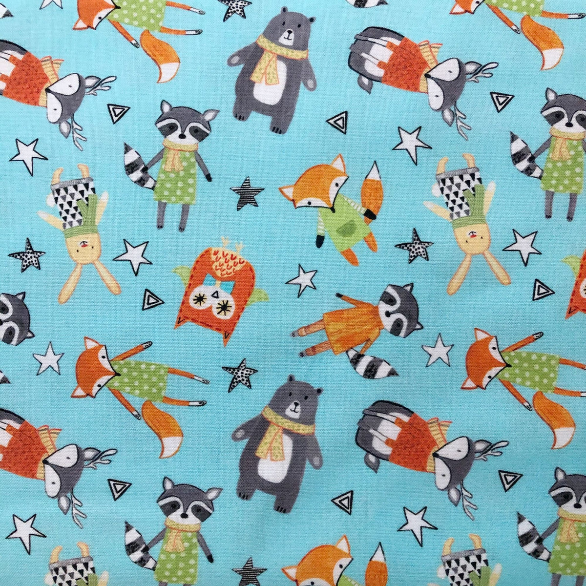 Robert Kaufman Neighborhood Pals Woodland Animals Cotton Fabric ...