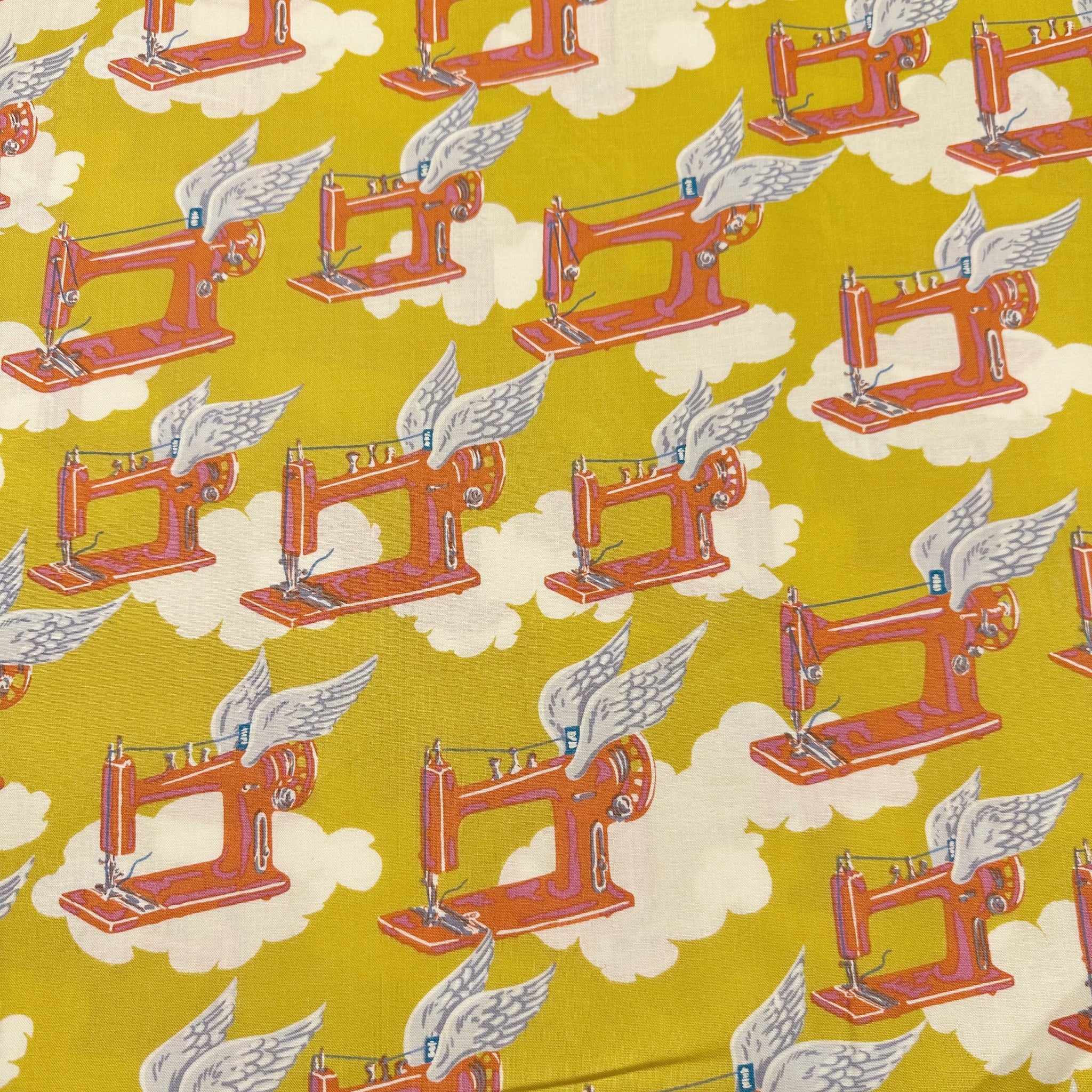 Alexander Henry "Flying Machine" Sewing Machines Cotton Fabric