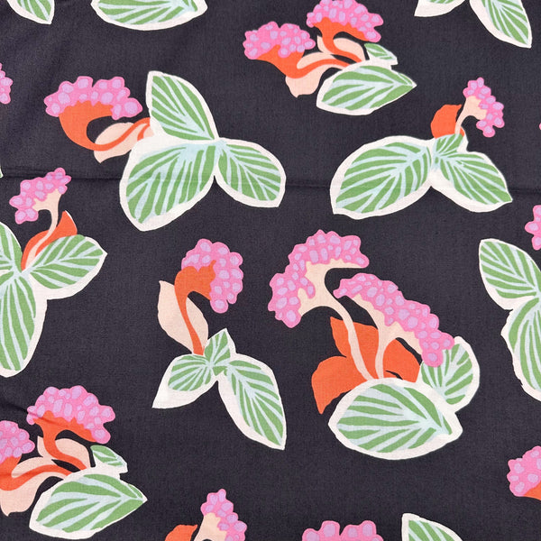 Alexander Henry Flor Tropical Floral Cotton in Black