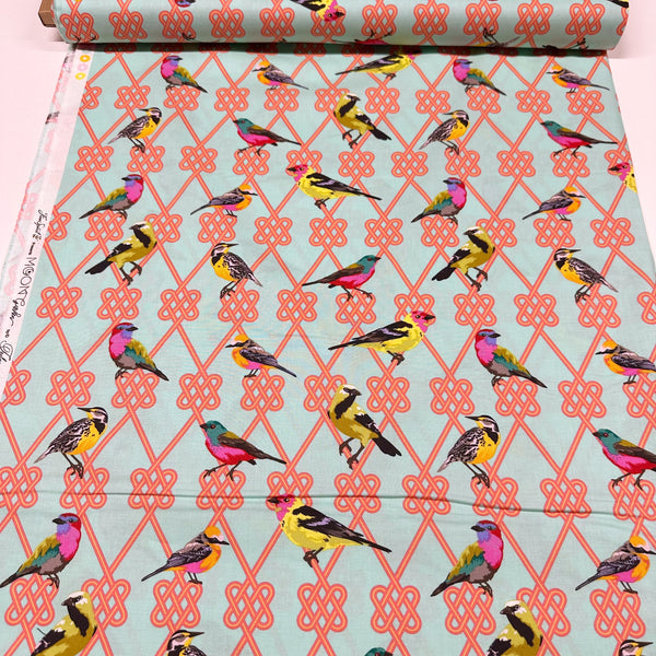 In a Finch Dawn Moon Garden Tula Pink for Free Spirit Cotton Fabric