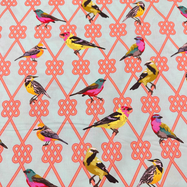 In a Finch Dawn Moon Garden Tula Pink for Free Spirit Cotton Fabric