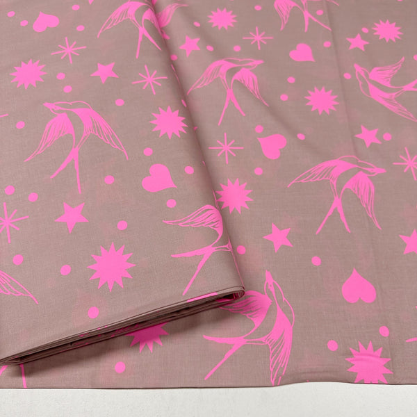 Tula Pink Neon True Colors Fairy Flakes Cosmic Cotton Fabric, Free Spirit Fabrics