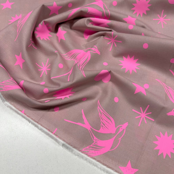 Tula Pink Neon True Colors Fairy Flakes Cosmic Cotton Fabric, Free Spirit Fabrics