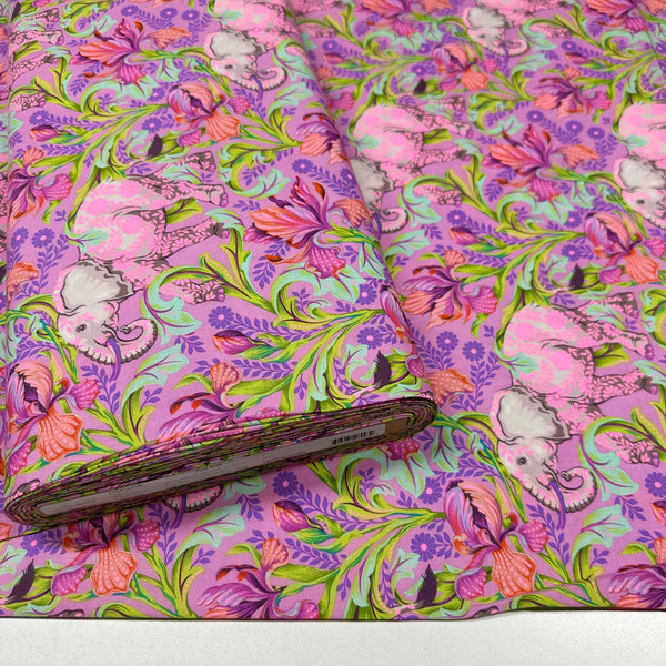 Tula Pink Everglow Elephants All Ears Cosmic Cotton Fabric, Free Spirit Fabrics