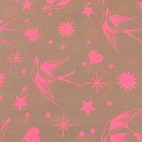 Tula Pink Neon True Colors Fairy Flakes Nova Cotton Fabric, Free Spirit Fabrics