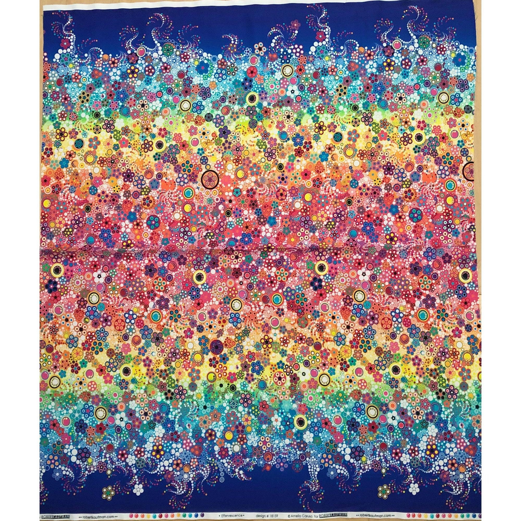 Robert Kaufman Effervescence Bright Rainbow Circles Cotton Fabric