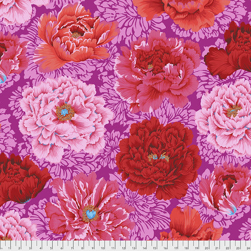 Philip Jacobs Kaffe Fassett Collective for Free Spirit Brocade Peony Hot Cotton Fabric