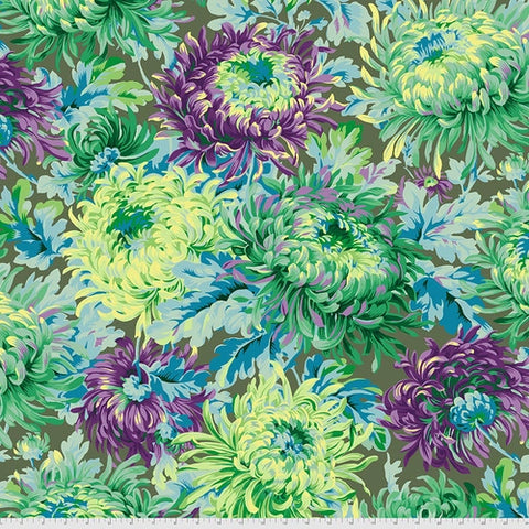 Kaffe Fassett Collective for Free Spirit Shaggy Aqua Cotton Fabric