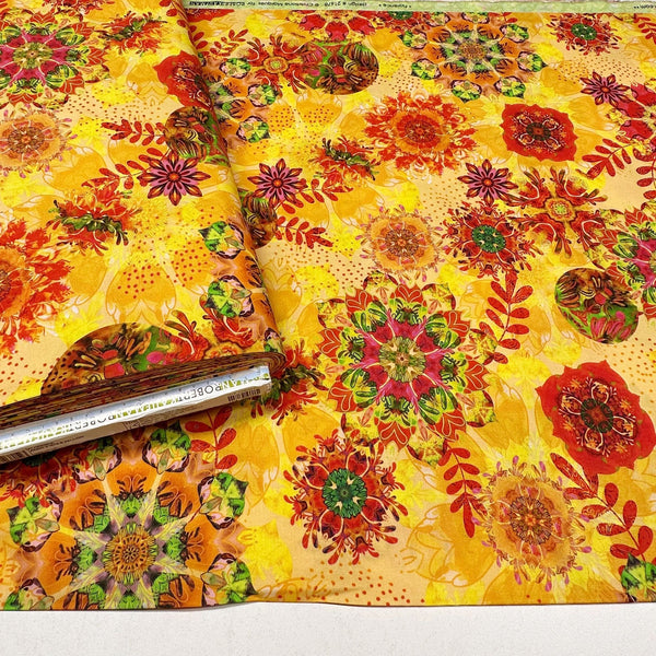 Robert Kaufman Christiane Marques Florence Cotton Fabric AQSD-21678-5 Yellow