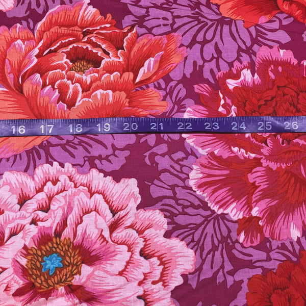 Philip Jacobs Kaffe Fassett Collective for Free Spirit Brocade Peony Hot Cotton Fabric