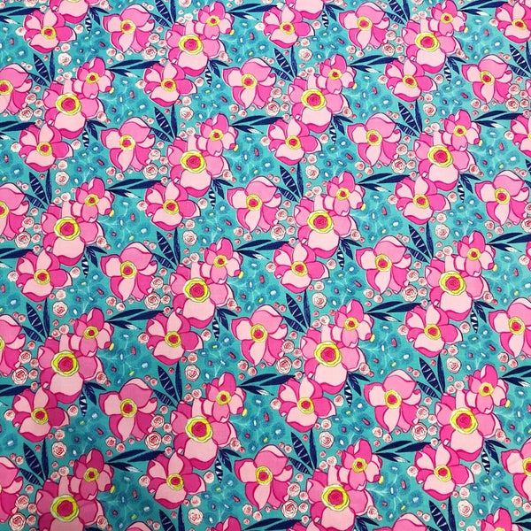 Josie Jean Floral Print Cotton Fabric by Clothworks